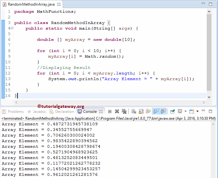 random Number Generator example 2